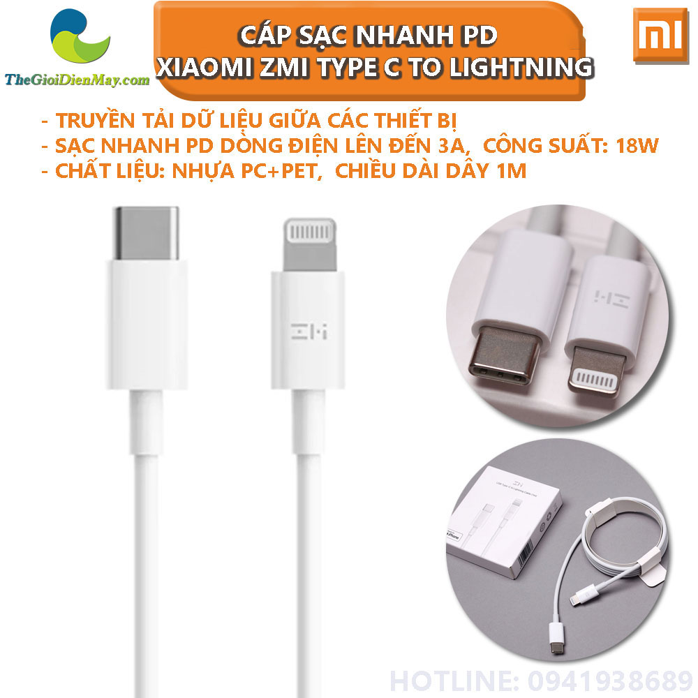Type c to lightning xiaomi zmi al870