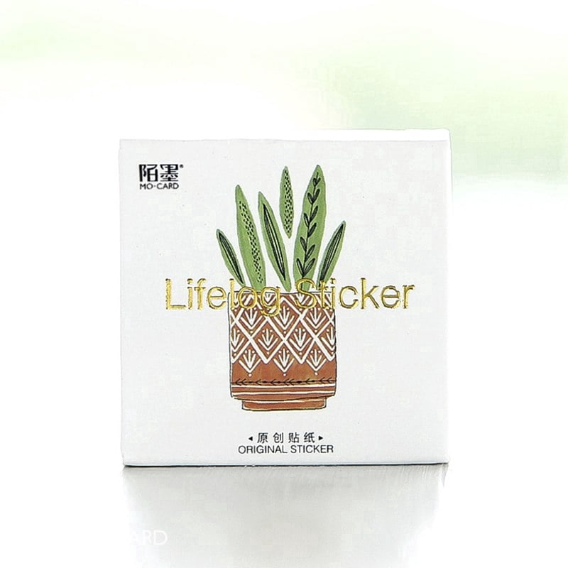 Hộp 45 Sticker Dán Chậu Hoa Vuông