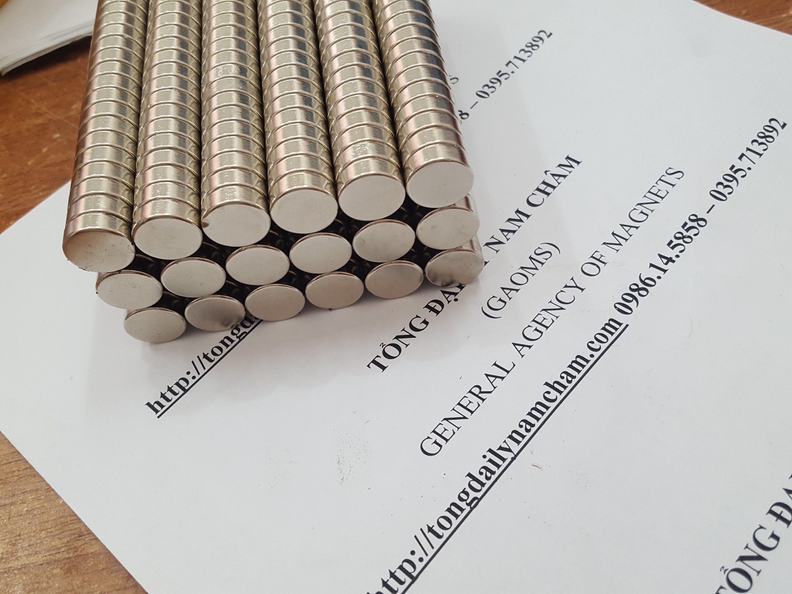 10 viên nam châm trắng 14x3mm