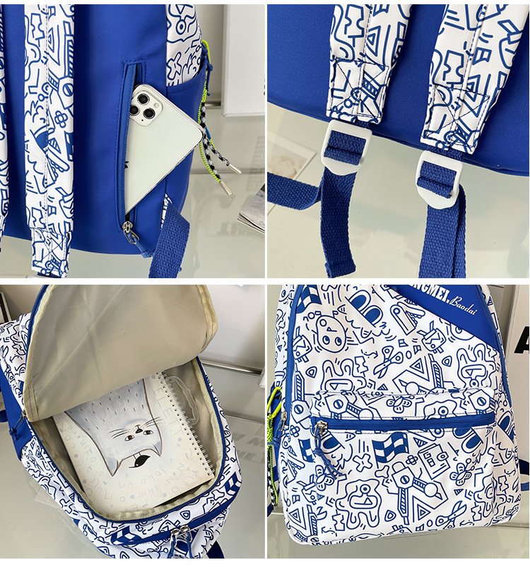 Balo ulzzang kẻ caro đi học học sinh sinh viên Hàn Quốc cao cấp chống nước Lemone BL292