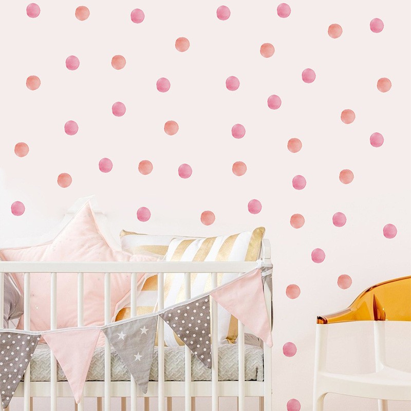 Decal Dán Tường Họa Tiết Chấm Hồng FX-B06