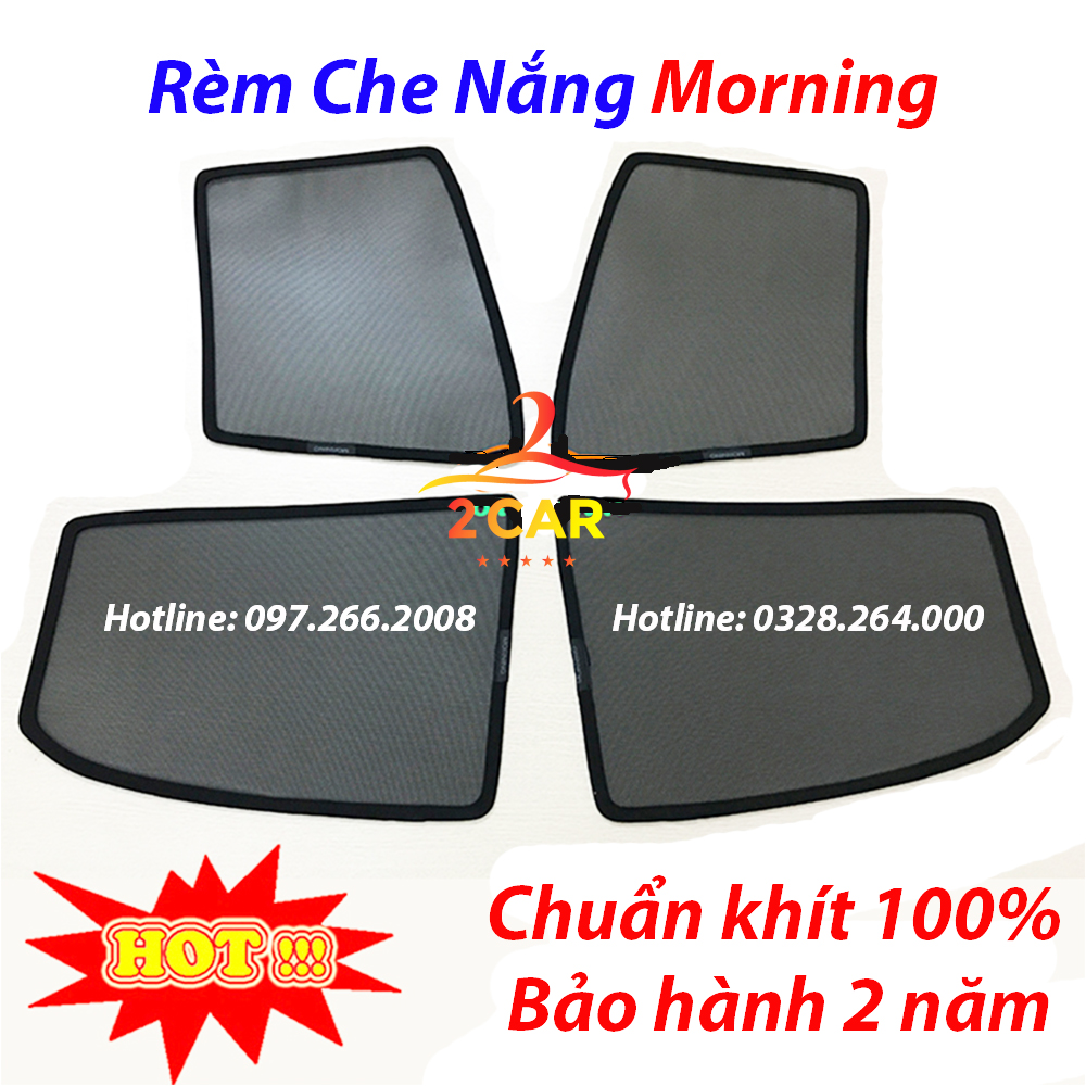 Rèm che nắng hút nam châm Xe Kia Morning 2005- 2012- 2020- 2022, 2023, 2024 chuẩn Form se khít