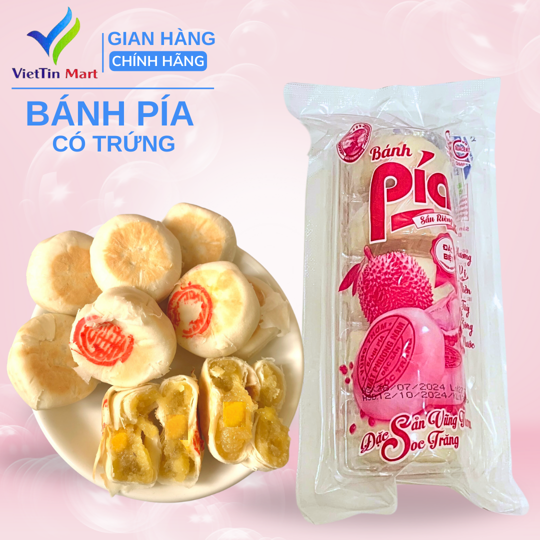 [1hộp] Bánh Pía mini nhân đậu xanh sầu riêng (5 cái) khoảng 140gr