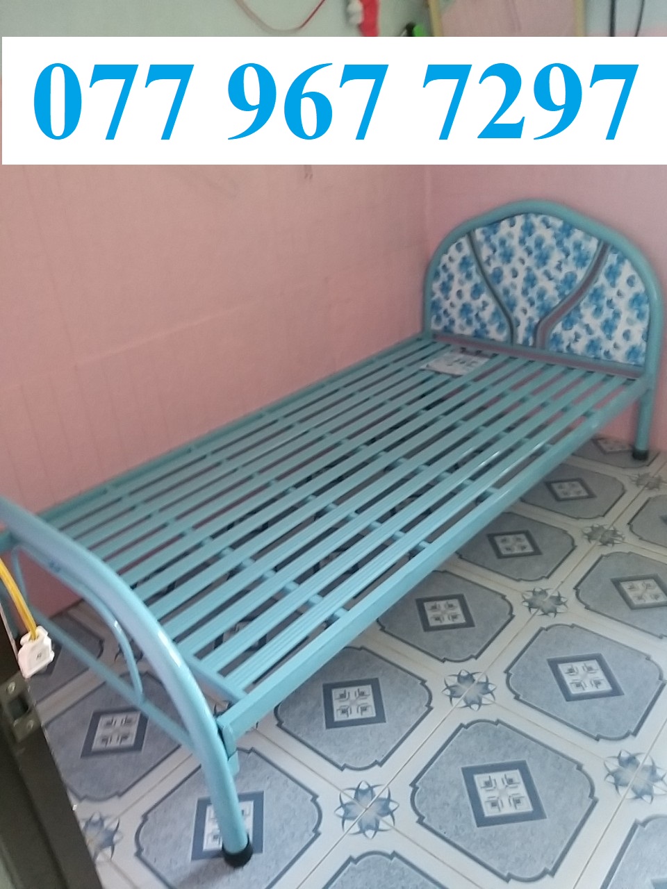 Giường ngủ 2 người giường ngủ 3 người giường sắt ống tròn đủ kích thước ngang 80cm 1m 1m2 1m4 1m6 1m8 dài 2m