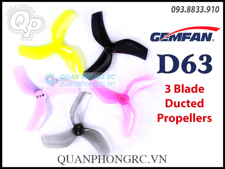 4 Cặp Cánh 3/5 Lá GEMFAN D63  (8 Pcs/Set)