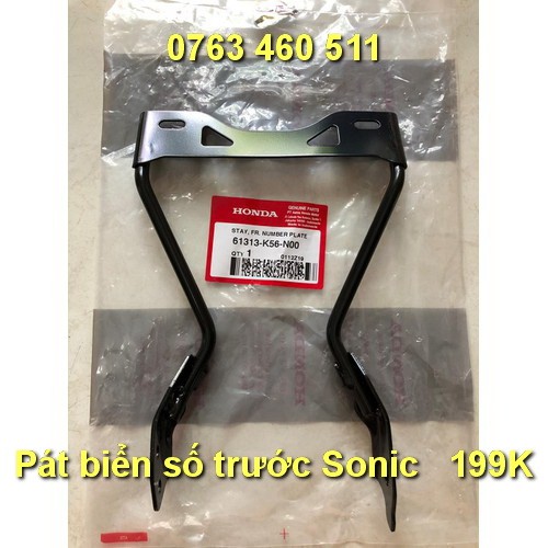 Pát biển số trước Sonic