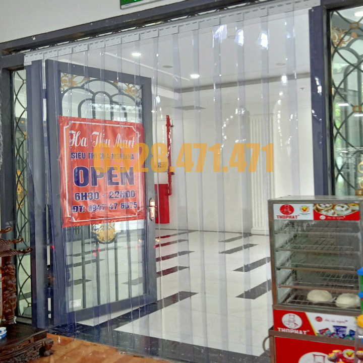 Rèm Chắn Gió Điều Hòa Lắp Cửa Cao 2,1m.