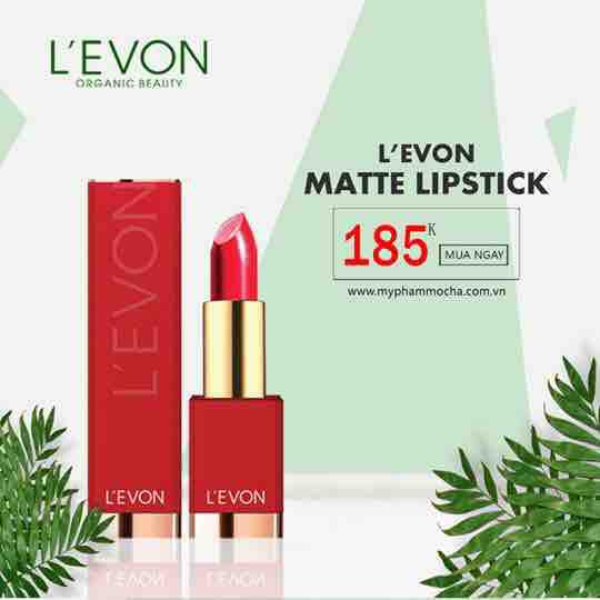 [HCM]Son thỏi Levon Lipstick Mocha đỏ nhung