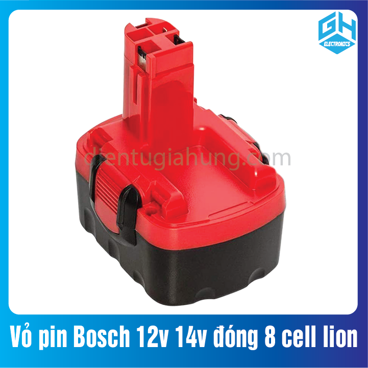 Vỏ pin Bosch 12v 14v đóng 8 cell lion
