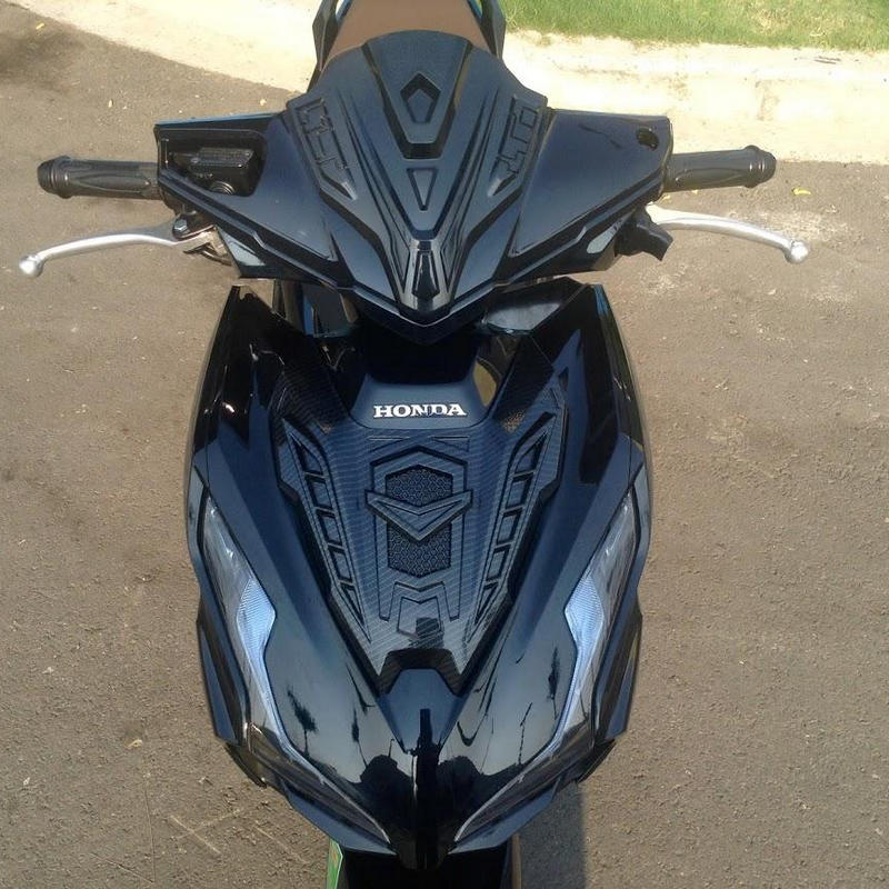 [PHỤ KIỆN AB 2020] ỐP CHỈ MŨI MẶT NẠ TRƯỚC XE AIRBLADE 2020 CỰC MỚI SIÊU HOT (MÀU CACBON)