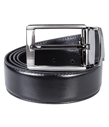 Thắt lưng nam da bò viền chỉ màu đen HK4129