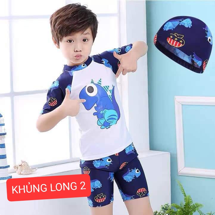 Bộ đồ bơi cho bé trai hình khủng long