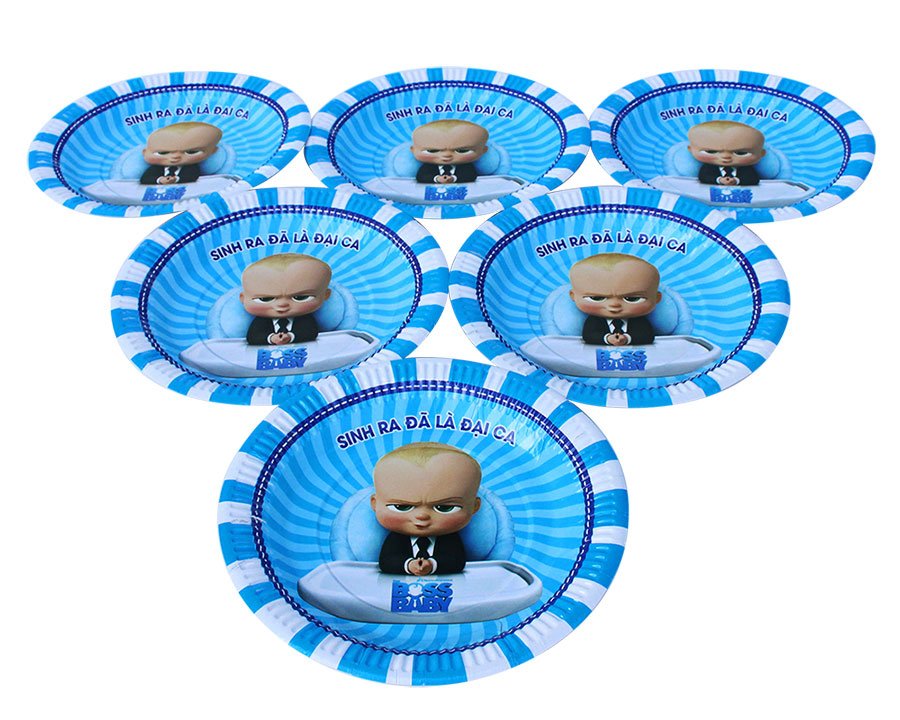 Set 6 cái Dĩa Sinh Nhật Chủ Đề Dành Cho Bé Trai