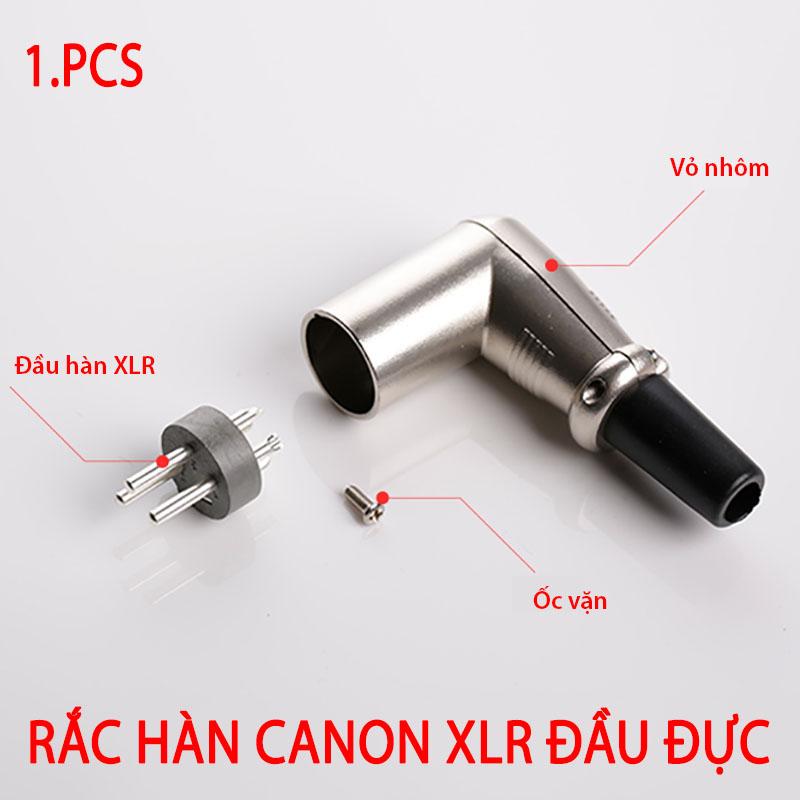 rắc hàn canon XLR cong góc đầu đực (1 chiếc)