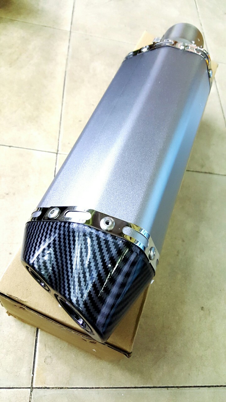 PÔ AKRAPOVIC HAI LỖ PÔ ( Tặng kèm BÁT CHỐNG GẮN HỤT PÔ ĐỘ).