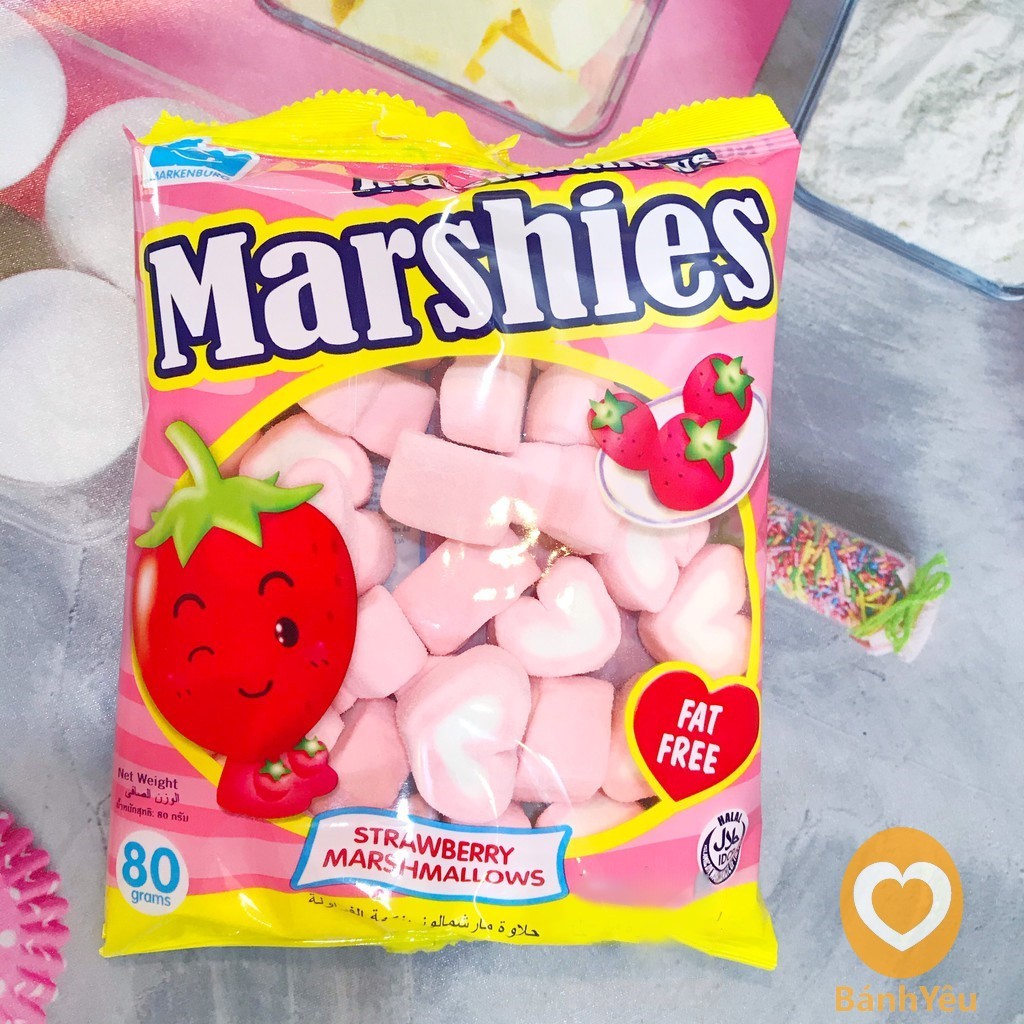 Kẹo xốp Dâu Marshmallow (80g)
