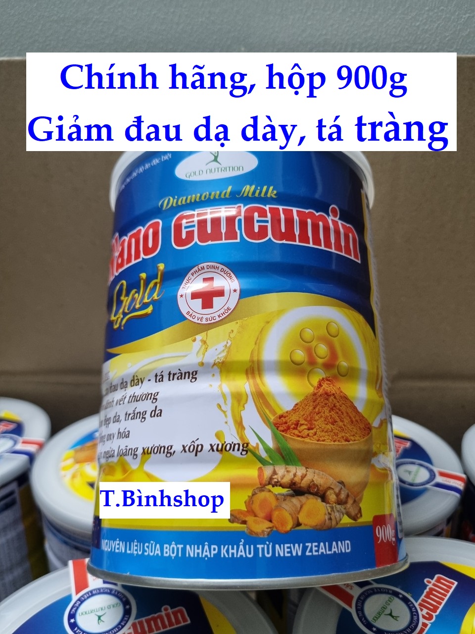 (900g/hộp, HSD 2027) Sữa nghệ NANO CURCUMIN GOLD.