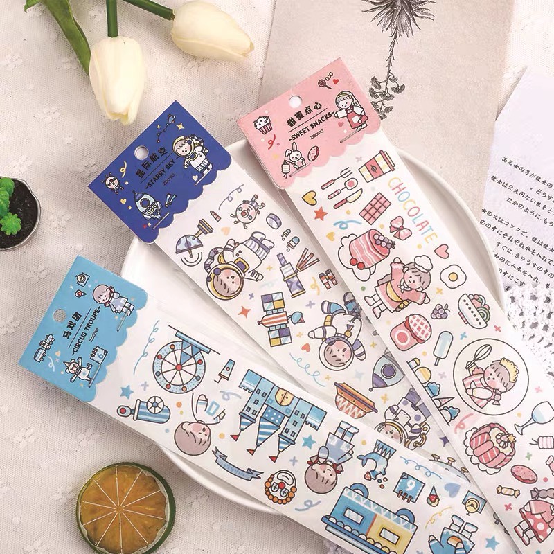 Sticker Cute Trang Trí Sổ Tay, Note Nhiều Mẫu