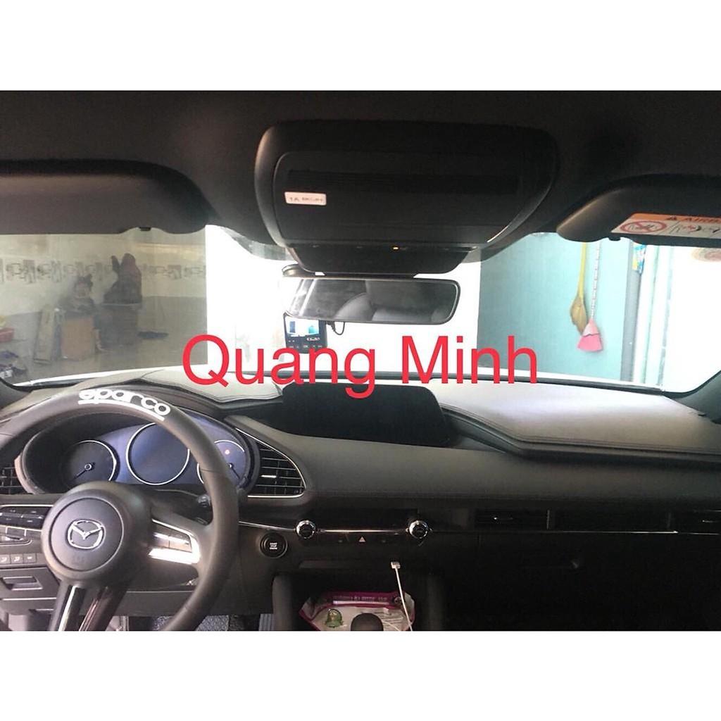 Thảm taplo da vân carbon cao cấp xe mazda 3 2020