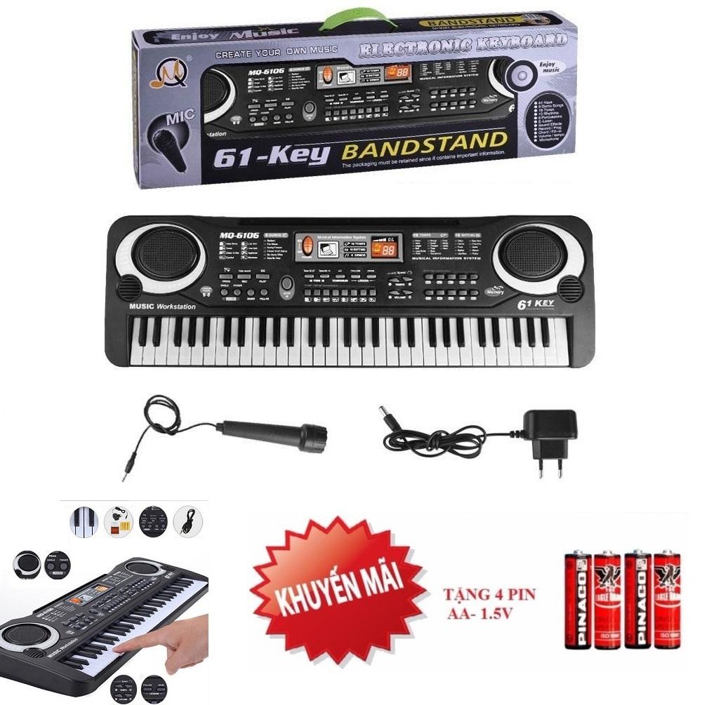 Đàn piano 61 phím kèm micro hàng đẹp - Đàn Organt 61 Phím - Đàn piano cho bé