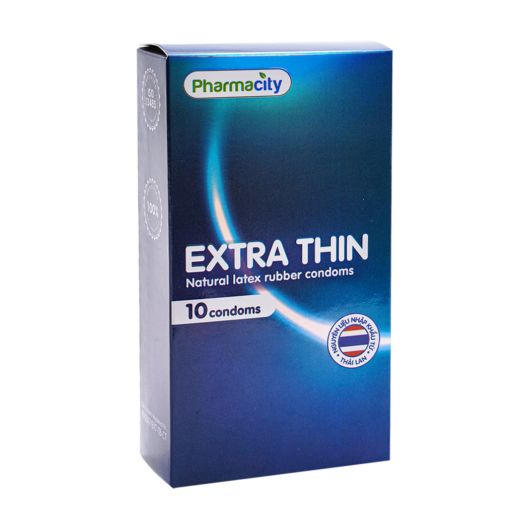 Bao cao su Pharmacity Extra Thin (10 cái/hộp)