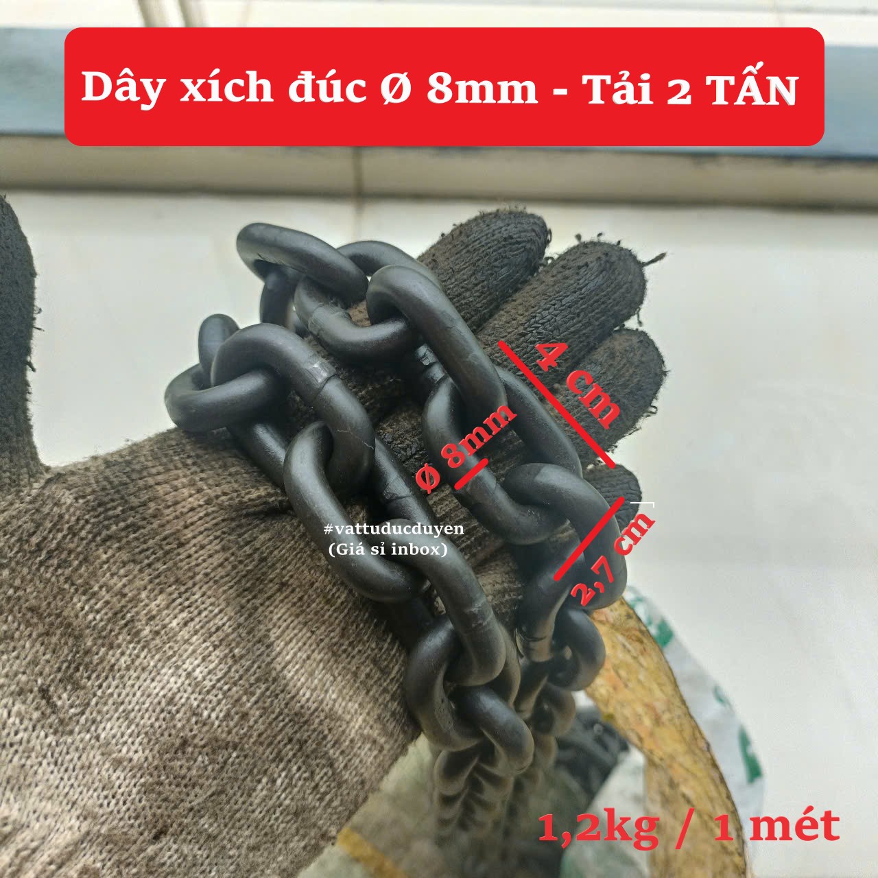 Dây xích đúc tải cao Ø [ 8mm ]