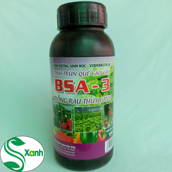 Phân bón trồng rau thủy canh - Dịch Trùn Quế - Chai 500ml