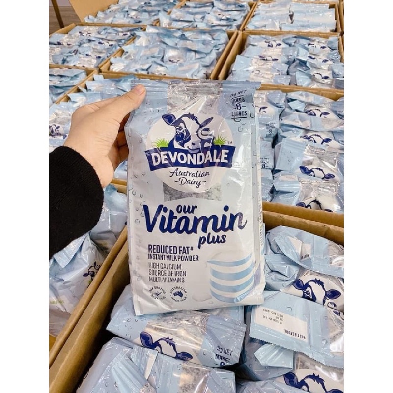 Sữa bột DEVONDALE Giảm Béo Bổ Sung VITAMIN PLUS 1kg - Sữa bột Uc