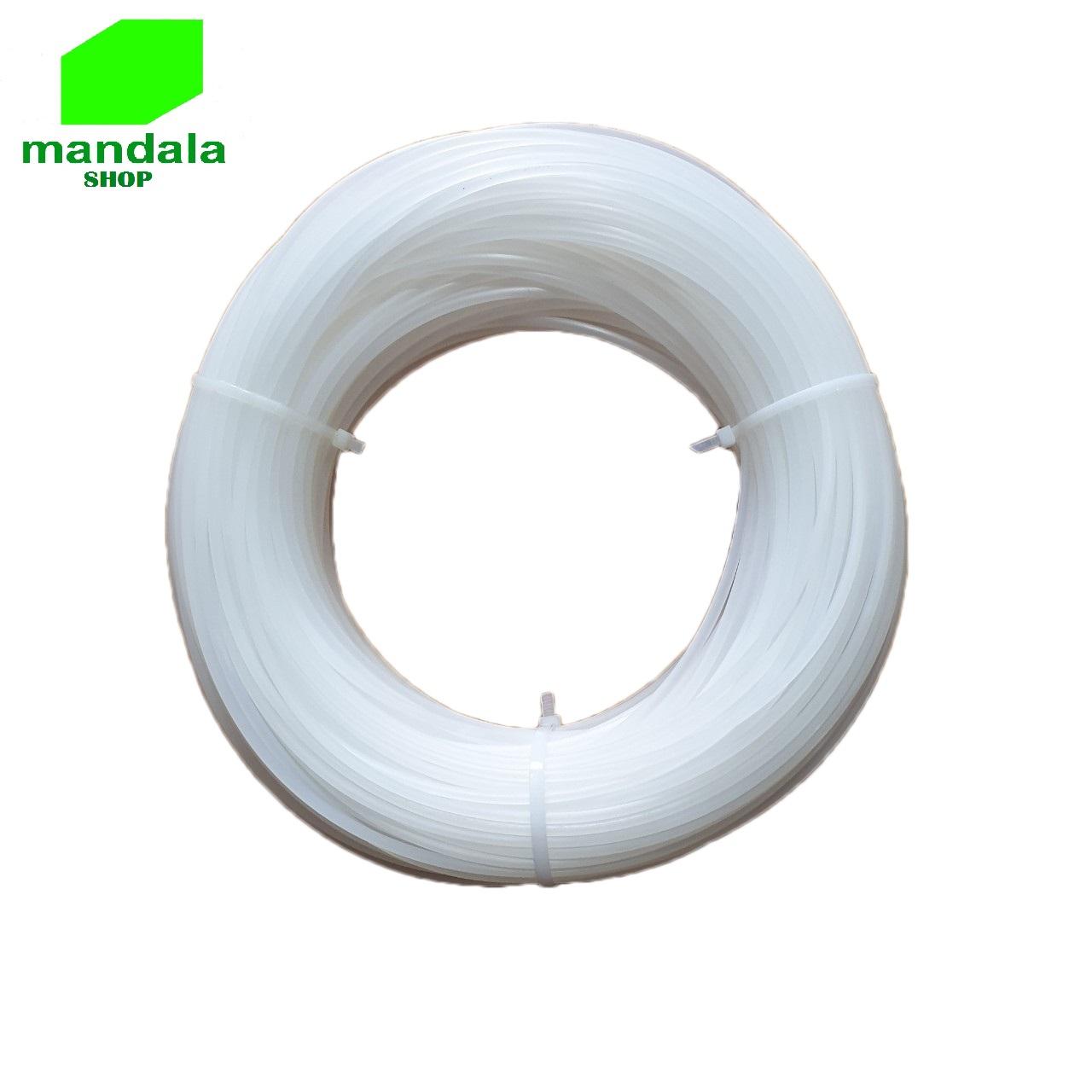 [TOP 1 LAZADA] 1kg Dây cước cắt cỏ trắng tròn loại 5mm, dây cước cuốn đầu lưỡi phát cỏ, 100m dây phạt cực êm đi cỏ tận gốc cực ngọt