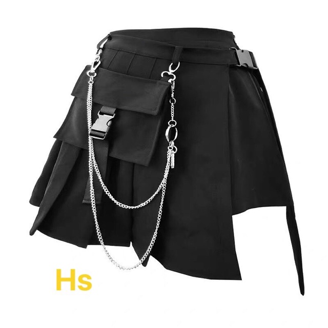 [HCM]Set chân váy kèm quần phối dây xích phong cách