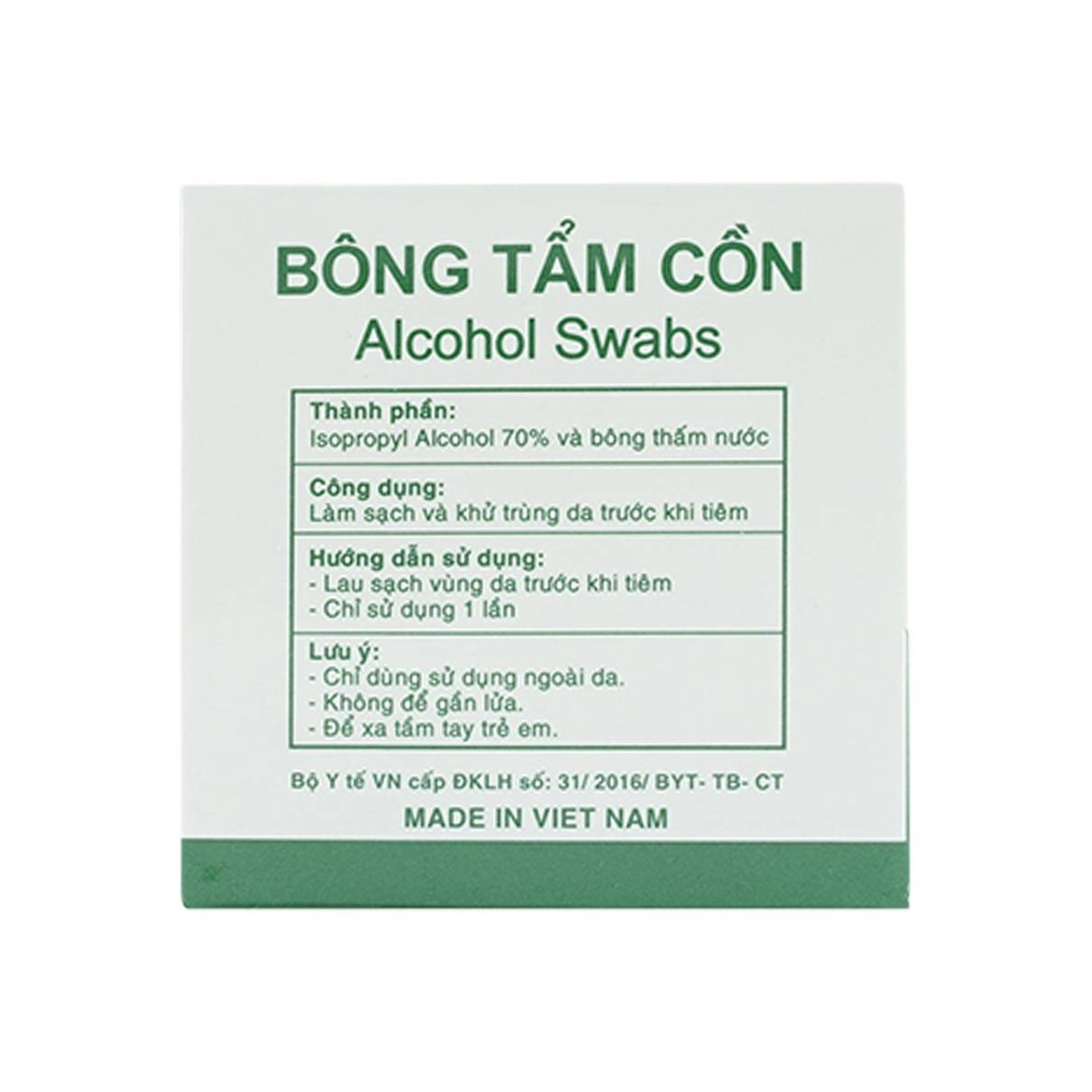 [HCM]Bông tẩm cồn Tanaphar hộp 100 miếng