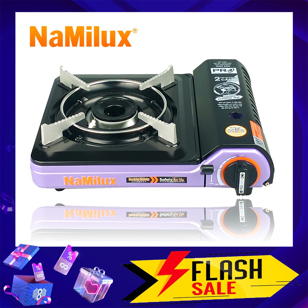 (BẢO HÀNH 12 THÁNG) Bếp Gas Mini 2s Namilux Mẫu Mới, Sử Dụng Gas, Lon Gas Mini, Tính Năng An Toàn, Van An Toàn 2 Cấp, Thích Hợp Nấu Lẩu, Đầu Đốt Nhôm Bền, Công Suất Vừa, Ít Tốn Gas, Thiết Kế Nhỏ Gọn, Tiện Mang Đi Du Lịch.