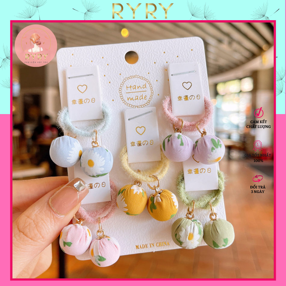 Set Vỉ 10 dây cột buộc tóc cho bé cute cực xinh