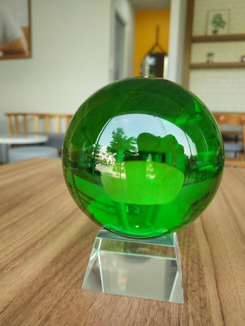 Woodwork Green Crystal Feng Shui ball