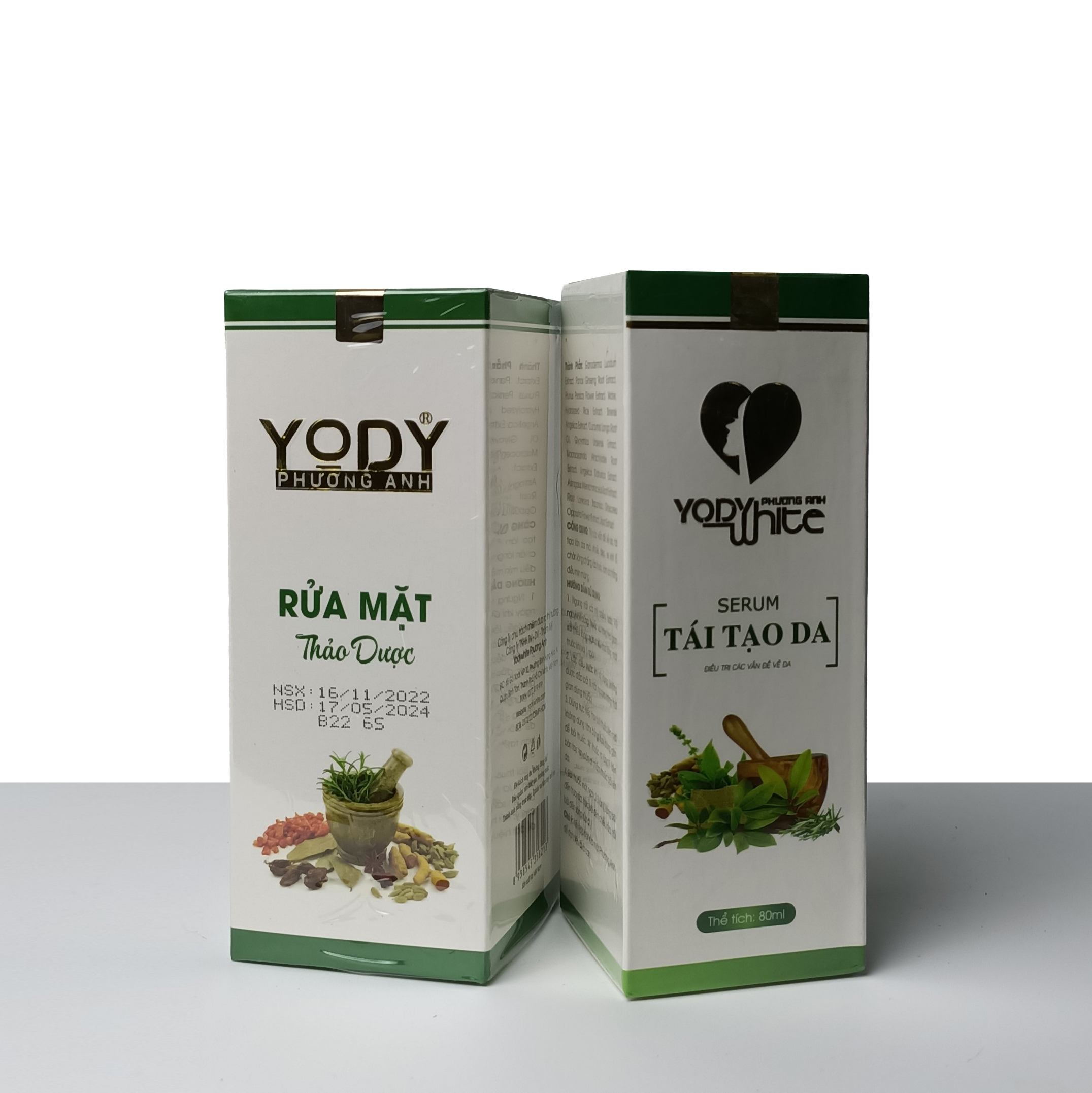 Combo Serum Tái Tạo 80ml và Bột Rửa Mặt Yody White Phương Anh chính hãng