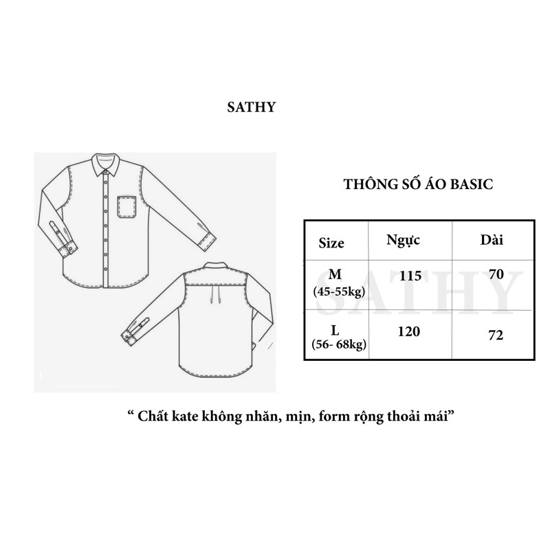 Áo sơ mi nữ SATHY oversize cao cấp