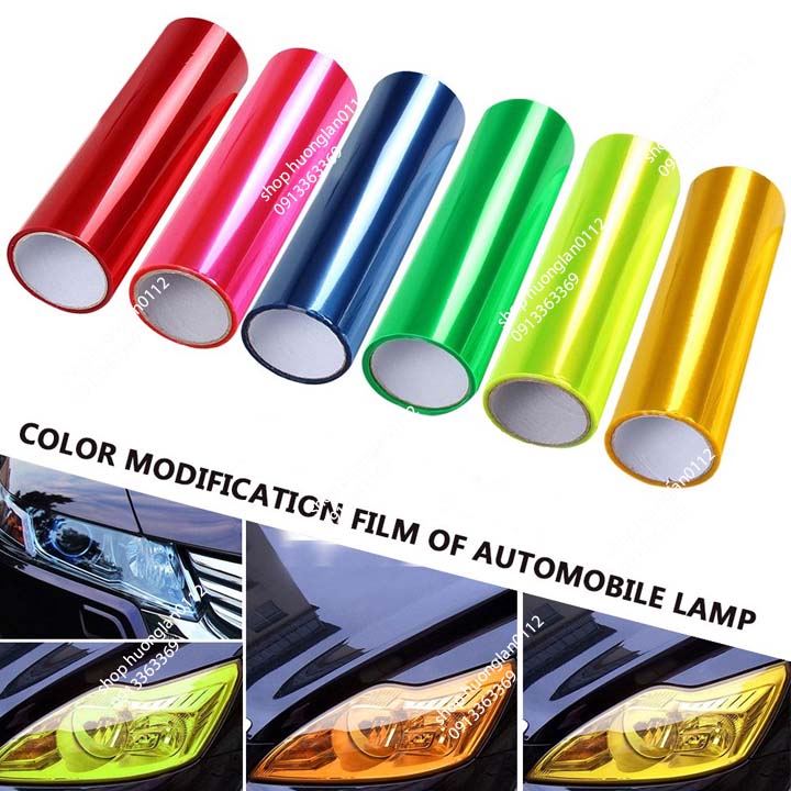 Decal Dán Pha Đèn đủ màu sắc Khổ 50cm