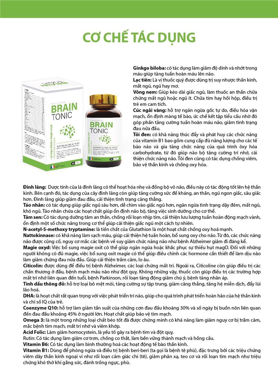 TPCN Bổ Não BRAIN TONIC