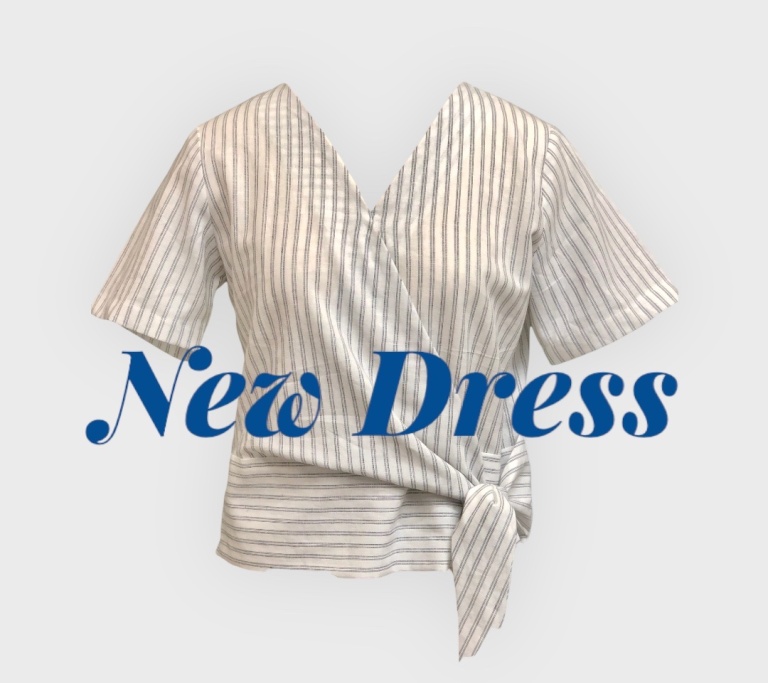 Áo nữ cổ tim thắt nơ eo vải linen
