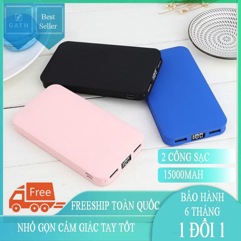 Giá Pin Sạc Dự Phòng dung lượng 15000mAh siêu mỏng siêu nhẹ, hàng tốt đảm bảo chất lượng, màn hình hiển thị thông số pin, tương thích mọi điện thoại iphone, samsung, xiaomi, huawei… , sac dung phong power bank LS-S8