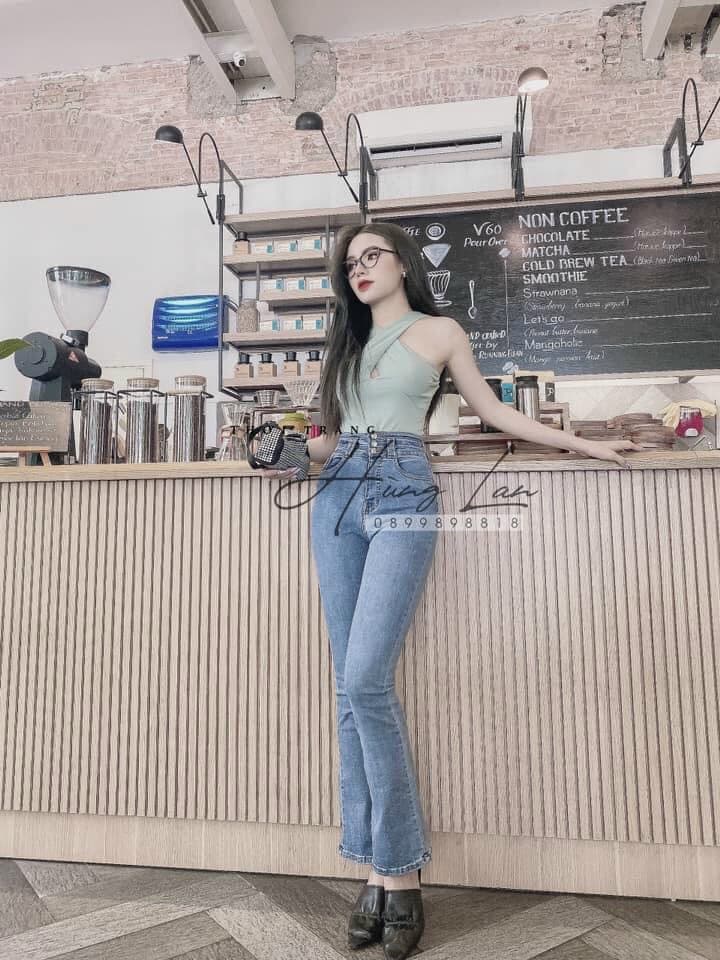 [HCM]QUẦN JEAN DÀI ỐNG LOE CO GIÃN CAO CẤP LƯNG SIÊU CAO SHOP PHƯƠNG CHÂU