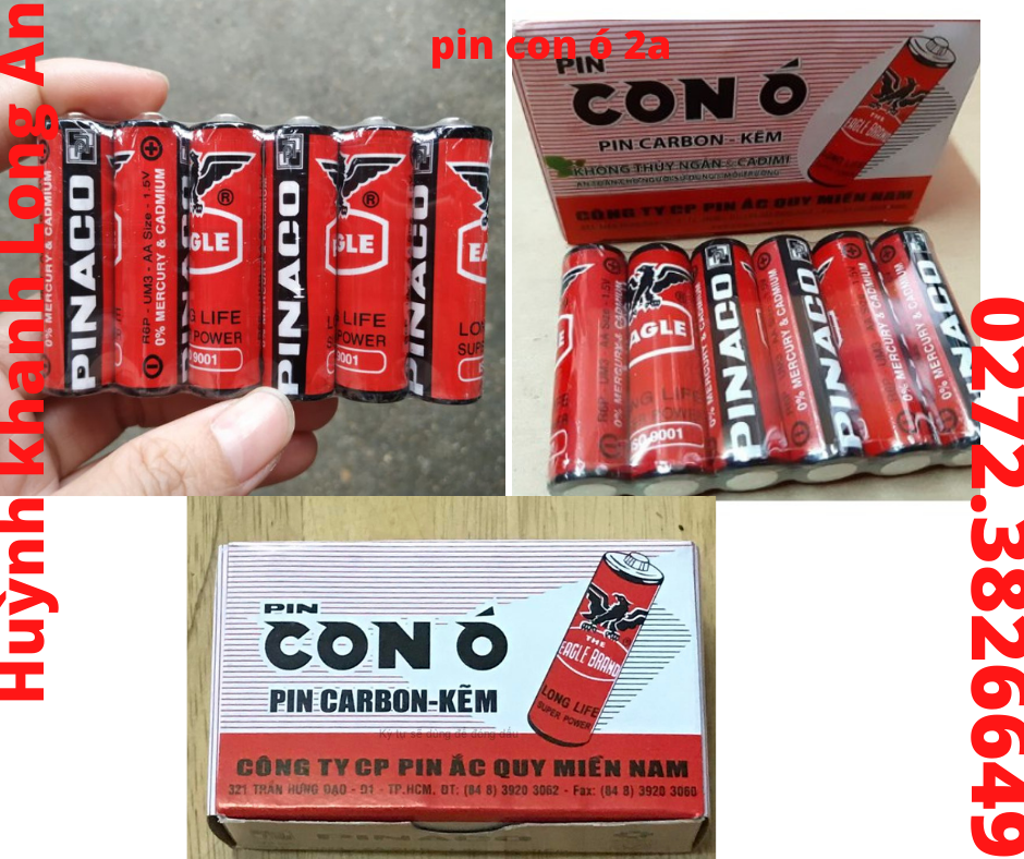 Pin tiểu, pin AA, Pin con ó AA Pinaco ( hộp 24 viên )