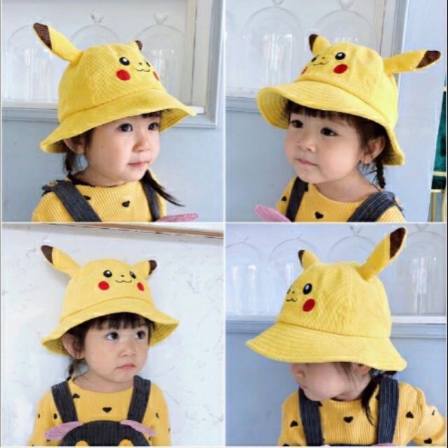 Nón Vành Pikachu Dể Thương Cho Bé 1T Đến 5t