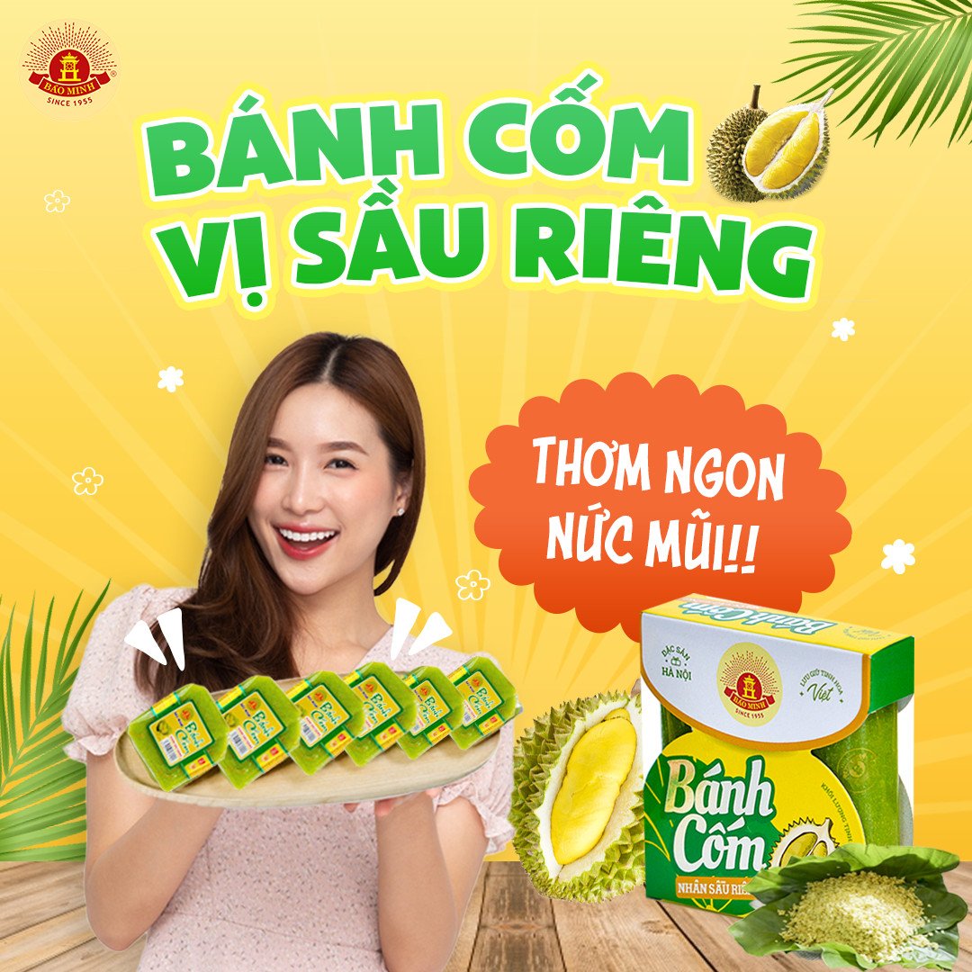 Bánh cốm sầu riêng Bảo Minh 75g