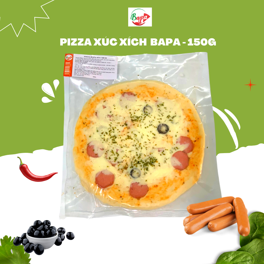 Pizza xúc xích - túi - 150g