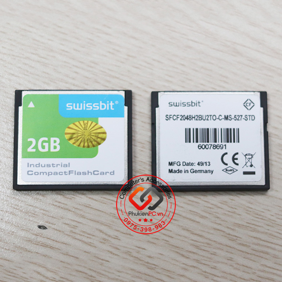 2GB Swissbit Industrial CF memory card (made in Germany) Compact Flash card for industrial CNC machine, camera
