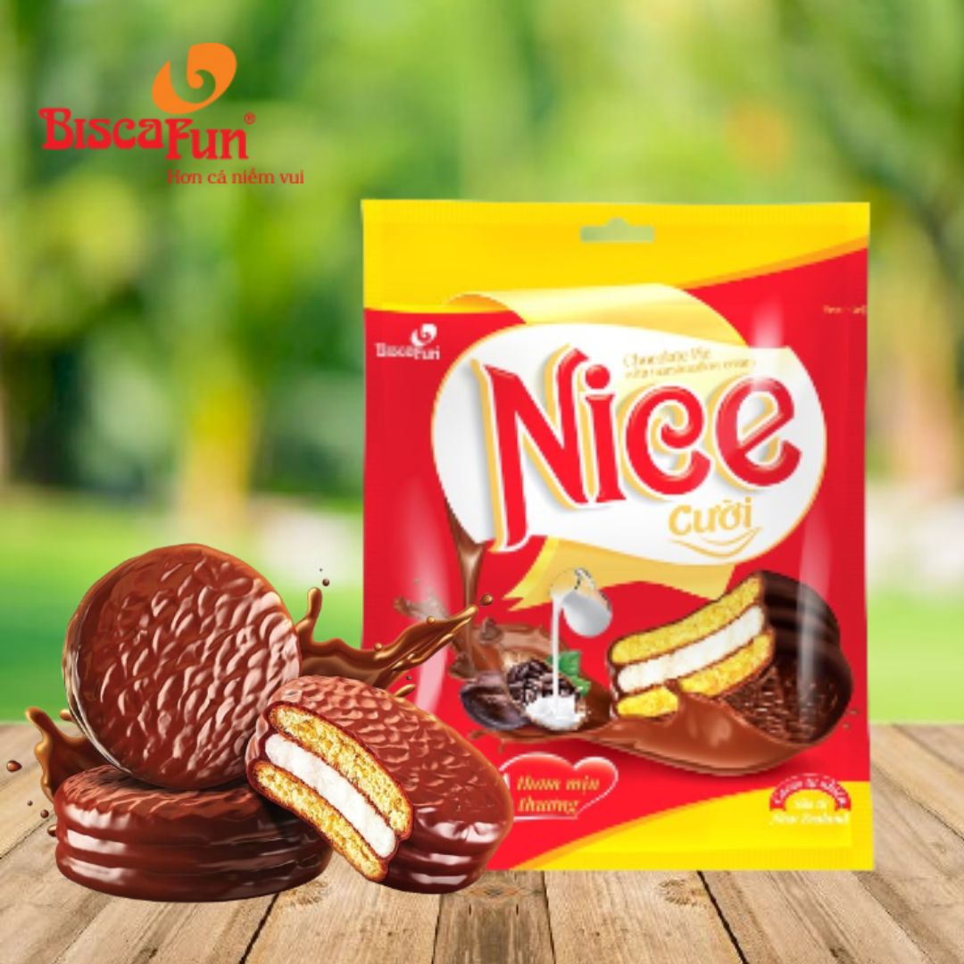 1 Túi Bánh Mềm Nice Socola 216g/túi - Biscafun
