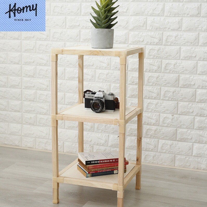[HCM]Kệ gỗ 3 tầng vuông 32cm