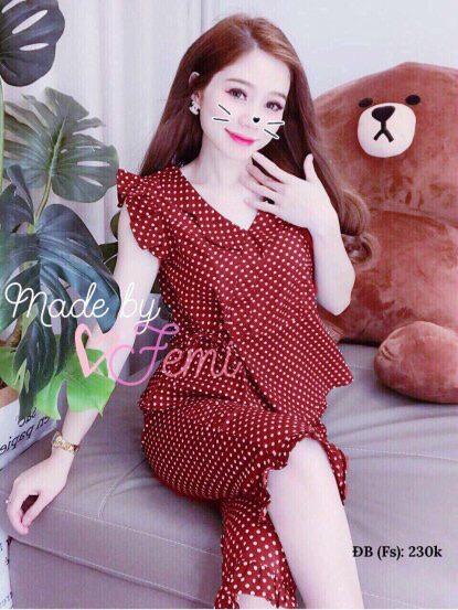 Sét bộ chấm bi quá đẹp 4 màu y hình tt 0619