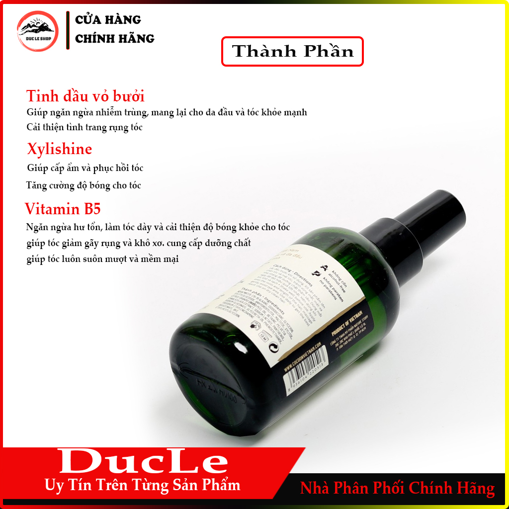 [HCM]Nước Dưỡng Tóc Tinh Dầu Bưởi COCOON ( 140ml )